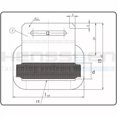Boucle harnais | Plaque dorsale plastique - Passant pour sangle 3